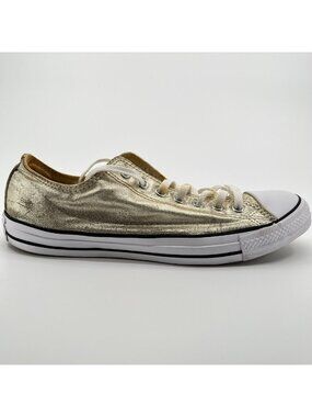 Converse Chuck Taylor All Star Ox Men Size 10 Gold White Athletic Shoes Sneakers
